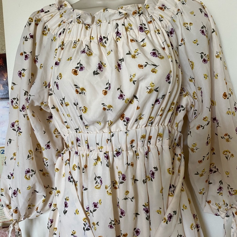 White floral dress